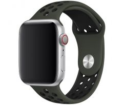 Řemínek pro Apple Watch (42/44/45mm) Sport, army green-black (velikost L)