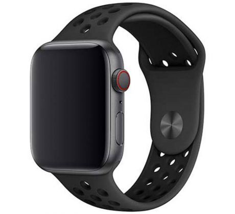 Řemínek pro Apple Watch (38/40/41mm) Sport, black-black (velikost L)
