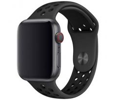 Řemínek pro Apple Watch (42/44/45mm) Sport, black-black (velikost L)