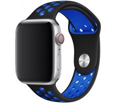 Řemínek pro Apple Watch (42/44/45mm) Sport, black-blue (velikost L)