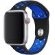 Řemínek pro Apple Watch (42/44/45mm) Sport, black-blue (velikost L)