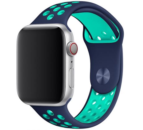 Řemínek pro Apple Watch (38/40/41mm) Sport, blue-duck green (velikost L)