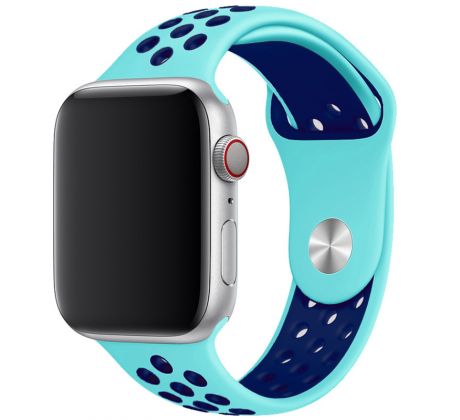 Řemínek pro Apple Watch (38/40/41mm) Sport, green-blue (velikost L)