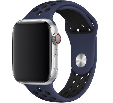 Řemínek pro Apple Watch (42/44/45mm) Sport, midnight blue-black (velikost L)