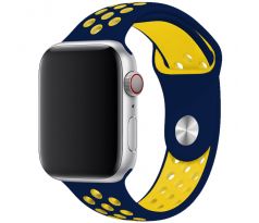 Řemínek pro Apple Watch (42/44/45mm) Sport, midnight blue-yellow (velikost L)