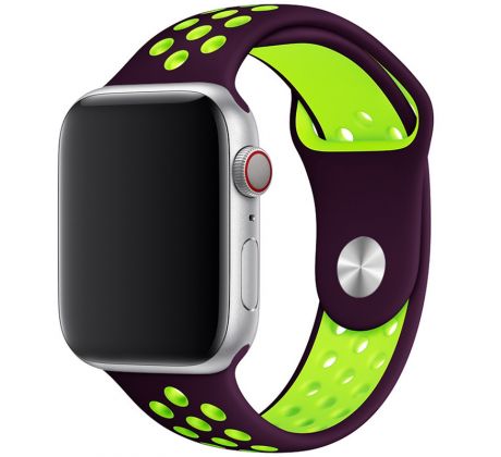 Řemínek pro Apple Watch (38/40/41mm) Sport, purple-green (velikost L)