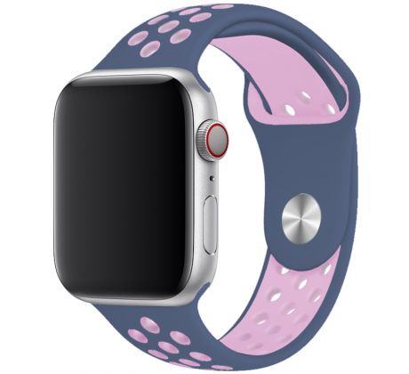 Řemínek pro Apple Watch (42/44/45mm) Sport, sea blue-light pink (velikost L)