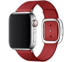 Kožený řemínek Magnetic Closure pro Apple Watch (38/40/41mm) Red