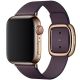 Kožený řemínek Magnetic Closure pro Apple Watch (42/44/45mm) Purple