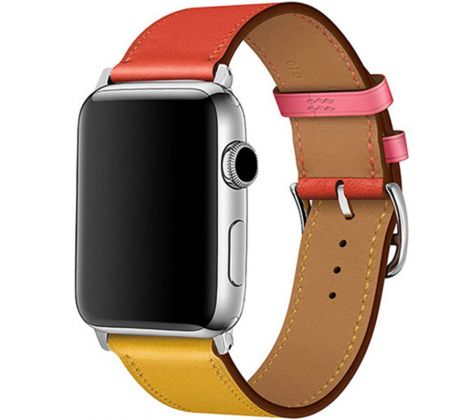 Kožený řemínek pro Apple Watch (42/44/45mm) Ambre Capucine