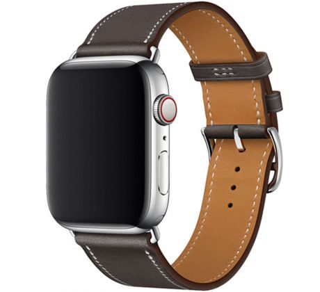 Kožený řemínek pro Apple Watch (42/44/45mm) Ebene