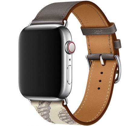 Kožený řemínek pro Apple Watch (42/44/45mm) Etain Beton