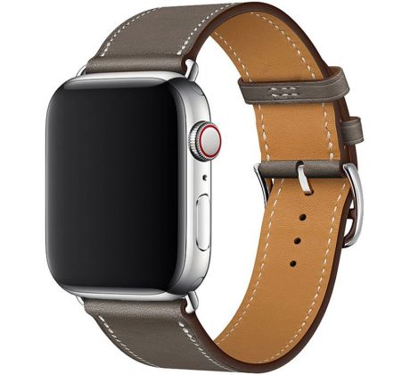 Kožený řemínek pro Apple Watch (42/44/45mm) Gray
