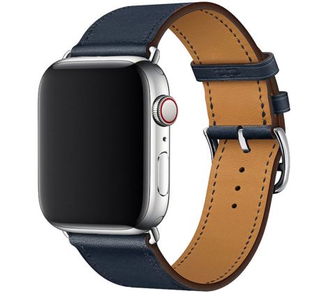 Kožený řemínek pro Apple Watch (38/40/41mm) Midnight Blue