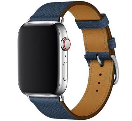 Kožený řemínek pro Apple Watch (42/44/45mm) Navy