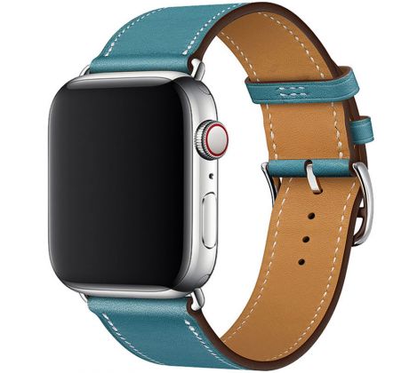 Kožený řemínek pro Apple Watch (42/44/45mm) Sky Blue