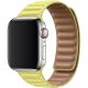 Koženkový řemínek Leather Link pro Apple Watch (42/44/45mm) Yellow