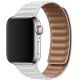 Koženkový řemínek Leather Link pro Apple Watch (38/40/41mm) White