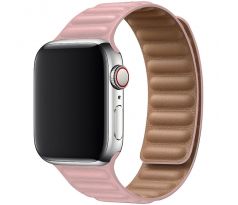 Koženkový řemínek Leather Link pro Apple Watch (42/44/45mm) Pink