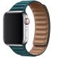Koženkový řemínek Leather Link pro Apple Watch (42/44/45mm) Malachite Green