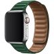 Koženkový řemínek Leather Link pro Apple Watch (38/40/41mm) Ink Green