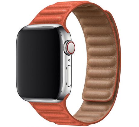 Koženkový řemínek Leather Link pro Apple Watch (38/40/41mm) Dark Sunset