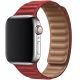 Koženkový řemínek Leather Link pro Apple Watch (42/44/45mm) Dark Red