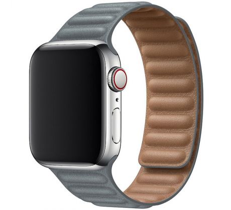 Koženkový řemínek Leather Link pro Apple Watch (42/44/45mm) Dark Gray