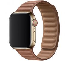 Koženkový řemínek Leather Link pro Apple Watch (42/44/45mm) Brown
