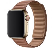 Koženkový řemínek Leather Link pro Apple Watch (42/44/45mm) Brown