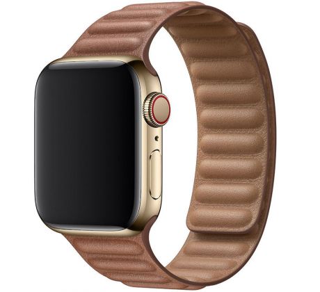 Koženkový řemínek Leather Link pro Apple Watch (42/44/45mm) Brown
