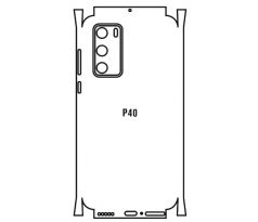Hydrogel - zadní ochranná fólie - Huawei P40, typ výřezu 2