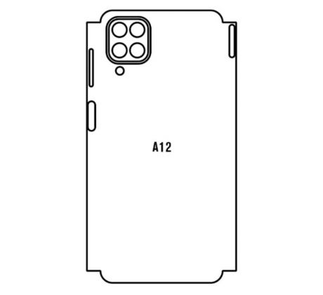 Hydrogel - zadní ochranná fólie - Samsung Galaxy A12, typ výřezu 3