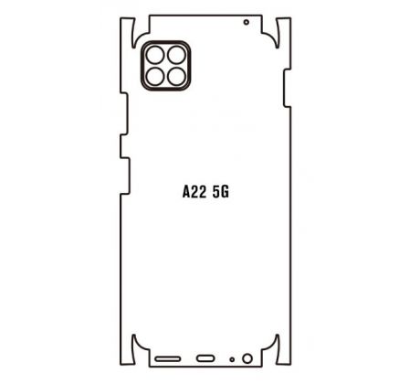 Hydrogel - zadní ochranná fólie - Samsung Galaxy A22 5G, typ výřezu 3