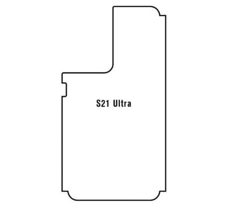 Hydrogel - zadní ochranná fólie - Samsung Galaxy S21 Ultra 5G - typ výřezu 2
