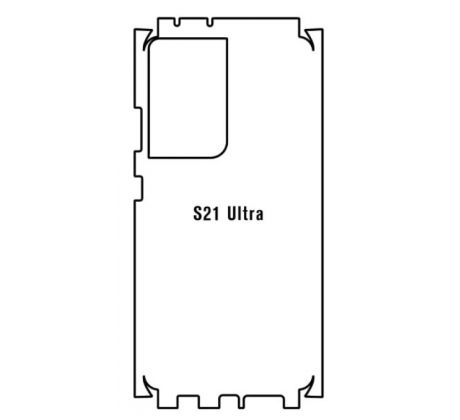Hydrogel - zadní ochranná fólie - Samsung Galaxy S21 Ultra 5G - typ výřezu 3