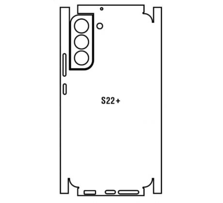 Hydrogel - zadní ochranná fólie - Samsung Galaxy S22 Plus - typ výřezu 3