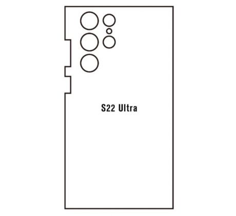 Hydrogel - zadní ochranná fólie - Samsung Galaxy S22 Ultra, typ výřezu 3