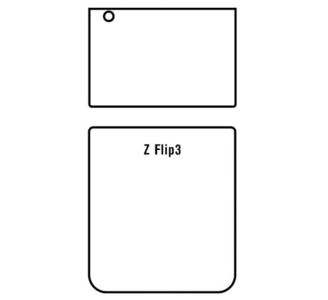 Hydrogel - zadní ochranná fólie - Samsung Galaxy Z Flip 3 5G, typ výřezu 2