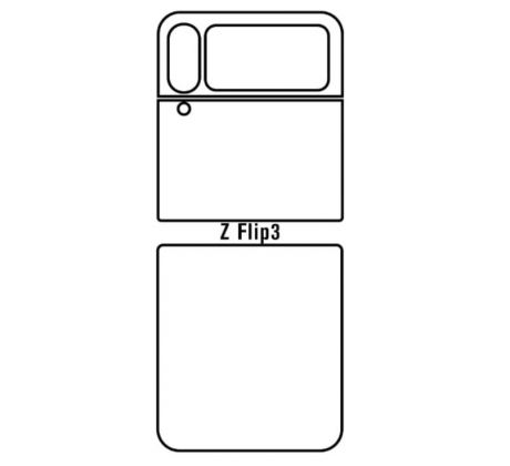 Hydrogel - zadní ochranná fólie - Samsung Galaxy Z Flip 3 5G, typ výřezu 3