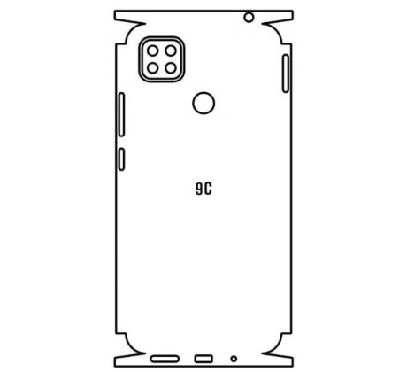 Hydrogel - zadní ochranná fólie - Xiaomi Redmi 9C, typ výřezu 3