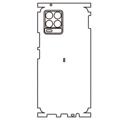 Hydrogel - zadní ochranná fólie - Realme 8, typ výřezu 3