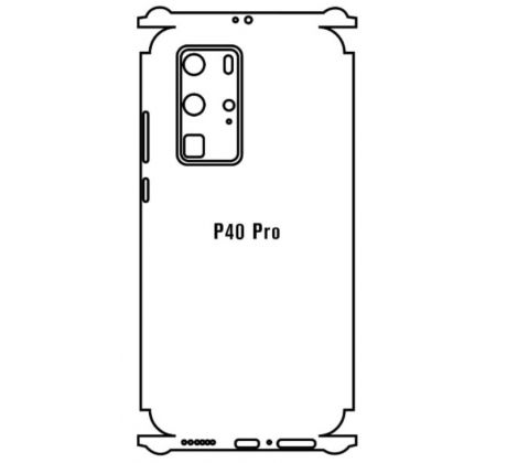 Hydrogel - zadní ochranná fólie - Huawei P40 Pro, typ výřezu 2