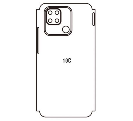 Hydrogel - zadní ochranná fólie - Xiaomi Redmi 10C, typ výřezu 3