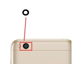 Náhradní sklo zadní kamery - Xiaomi Redmi 5A
