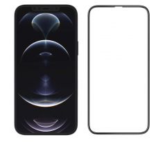 5D Hybrid ochranné sklo iPhone 12 Pro Max - s vystouplými okraji - černé