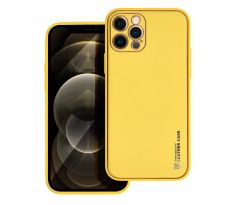 Forcell LEATHER Case  iPhone 12 Pro žlutý