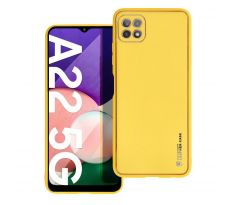 Forcell LEATHER Case  Samsung Galaxy A22 5G žlutý
