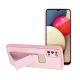 Forcell LEATHER Case Kickstand  Samsung Galaxy A02S růžový