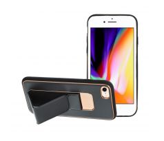 Forcell LEATHER Case Kickstand  iPhone 7 / 8 / SE 2020 černý